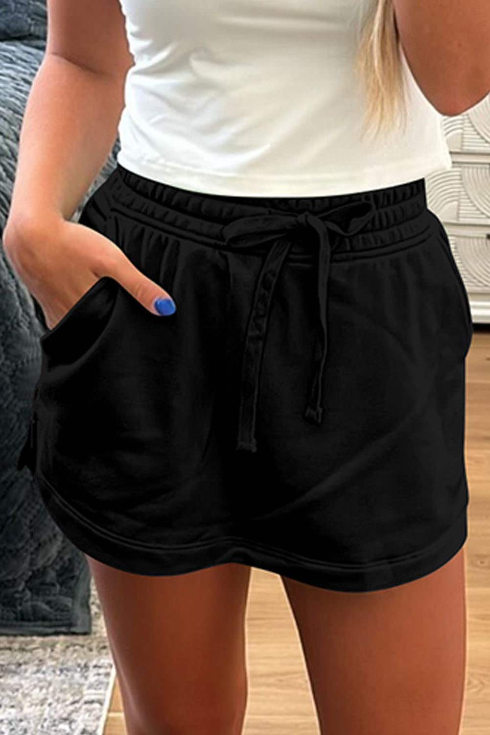 Black French Terry Skort