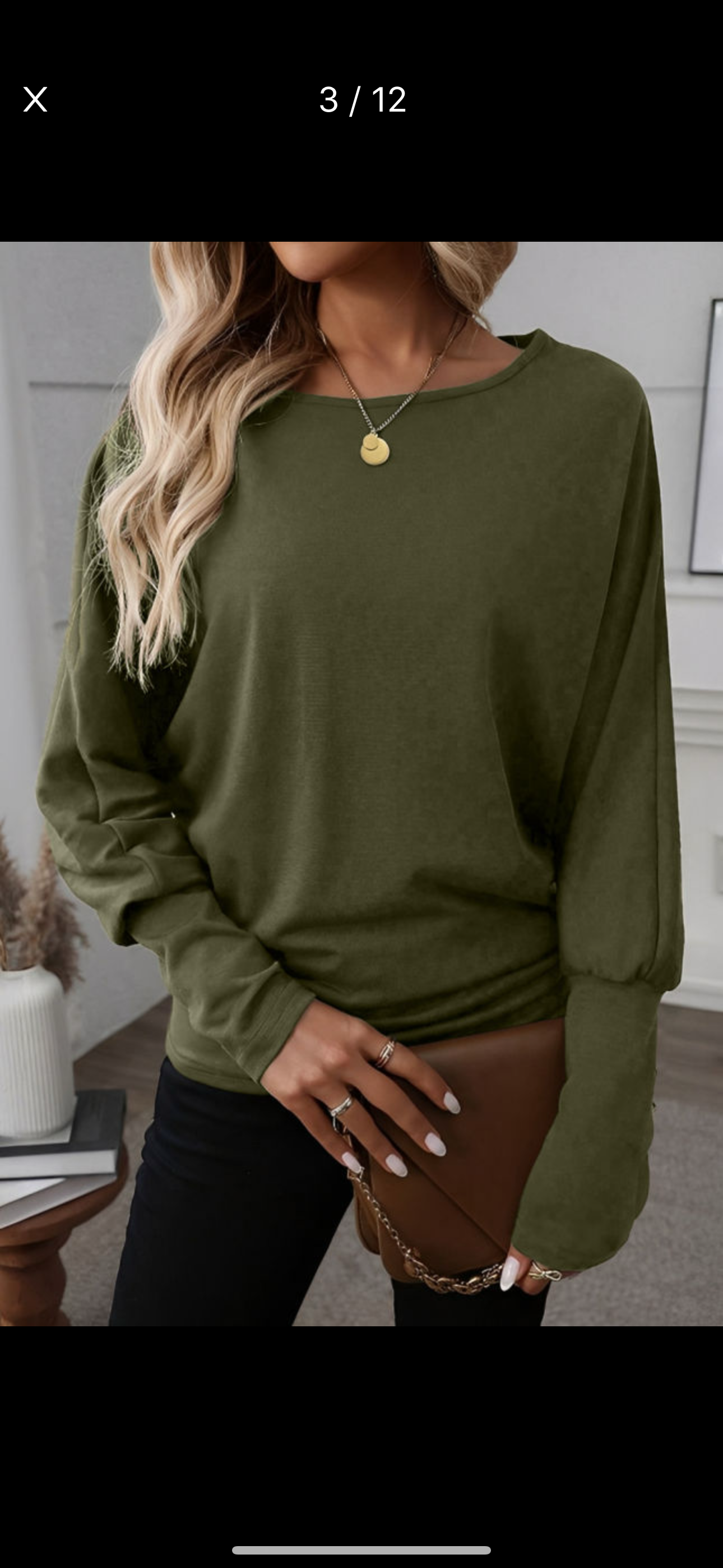 Extended-cuff Sweater/top
