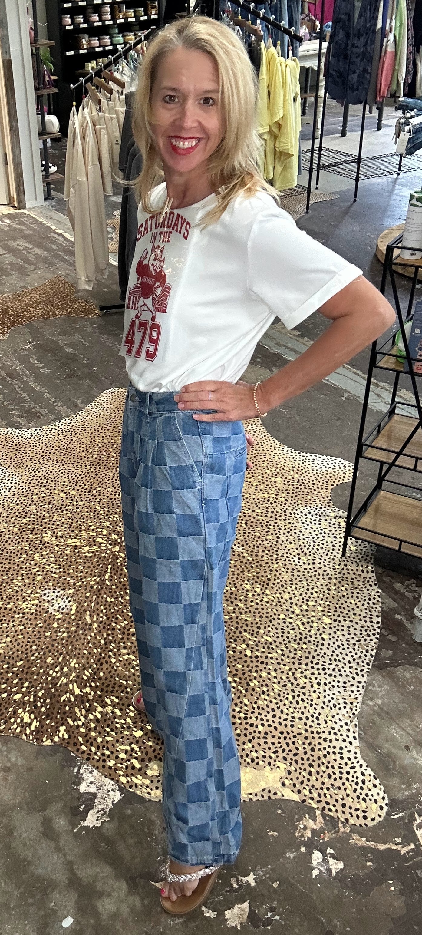Checkered Jeans