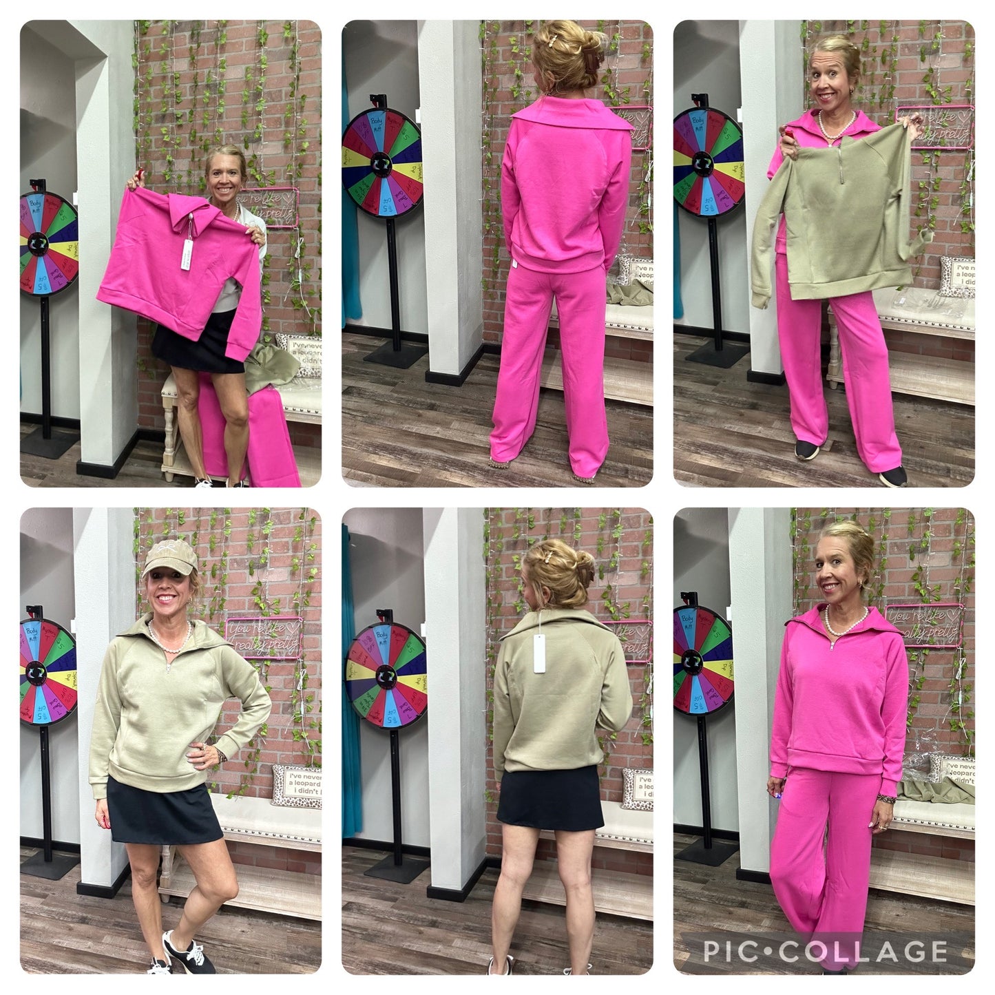 Track Suit- Half zip top/Wide leg bottoms