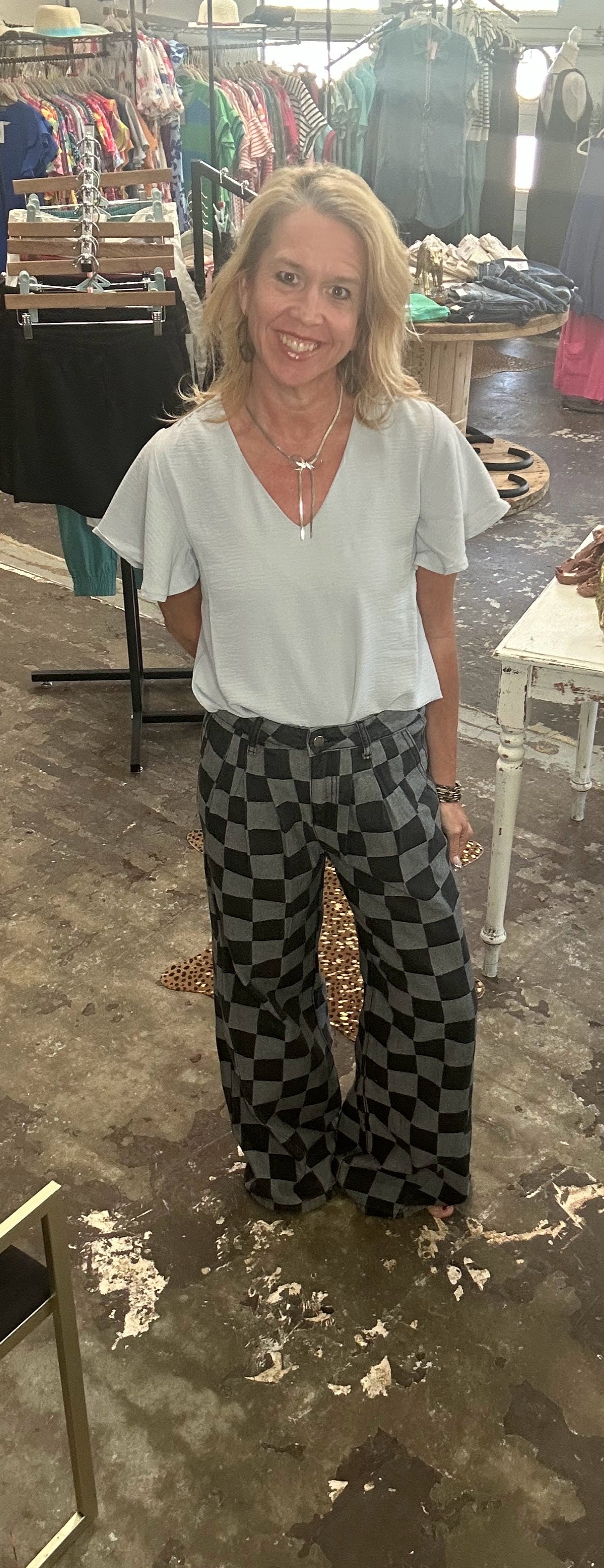 Checkered Jeans