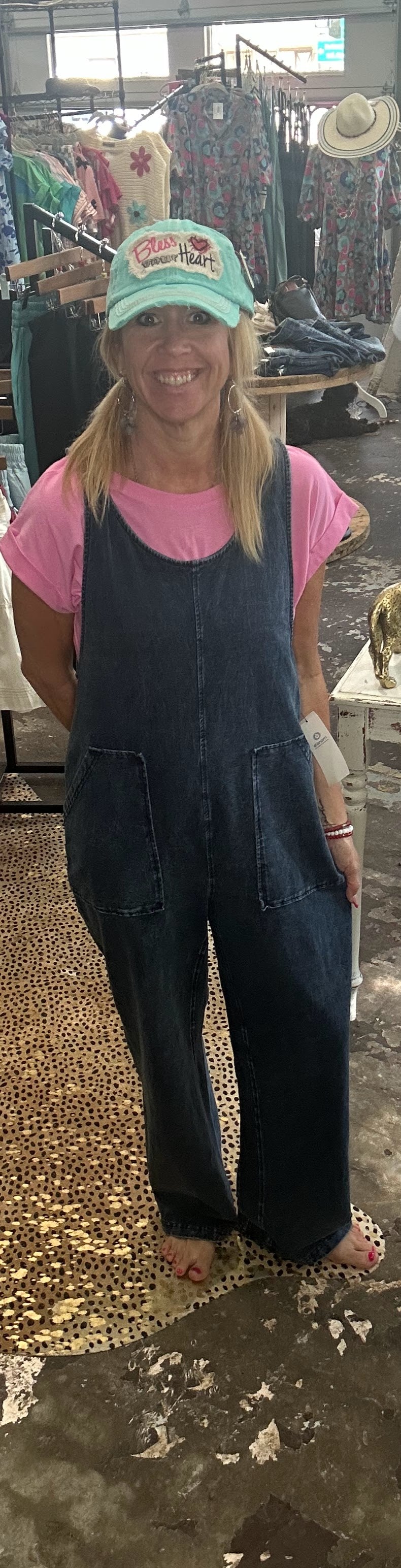 Hooded Denim Romper