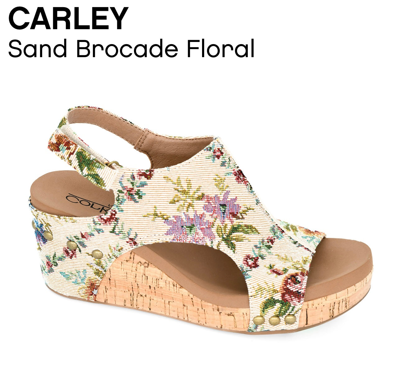 Corky Carley - Sand Brocade Floral