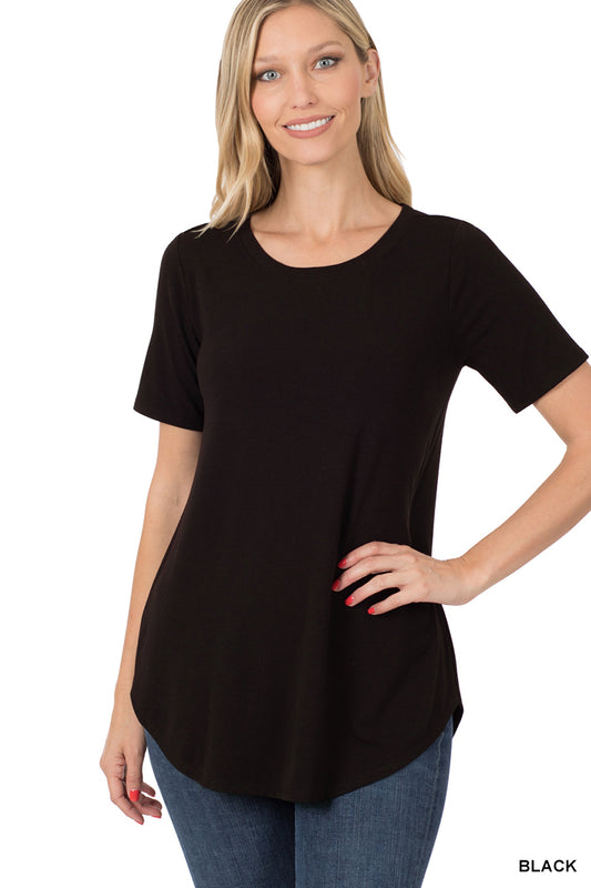 Short Sleeve Round Neck Top