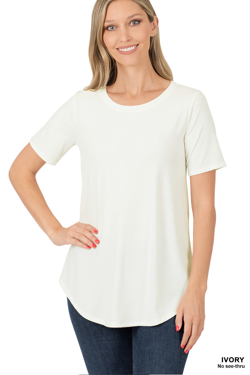 Short Sleeve Round Neck Top