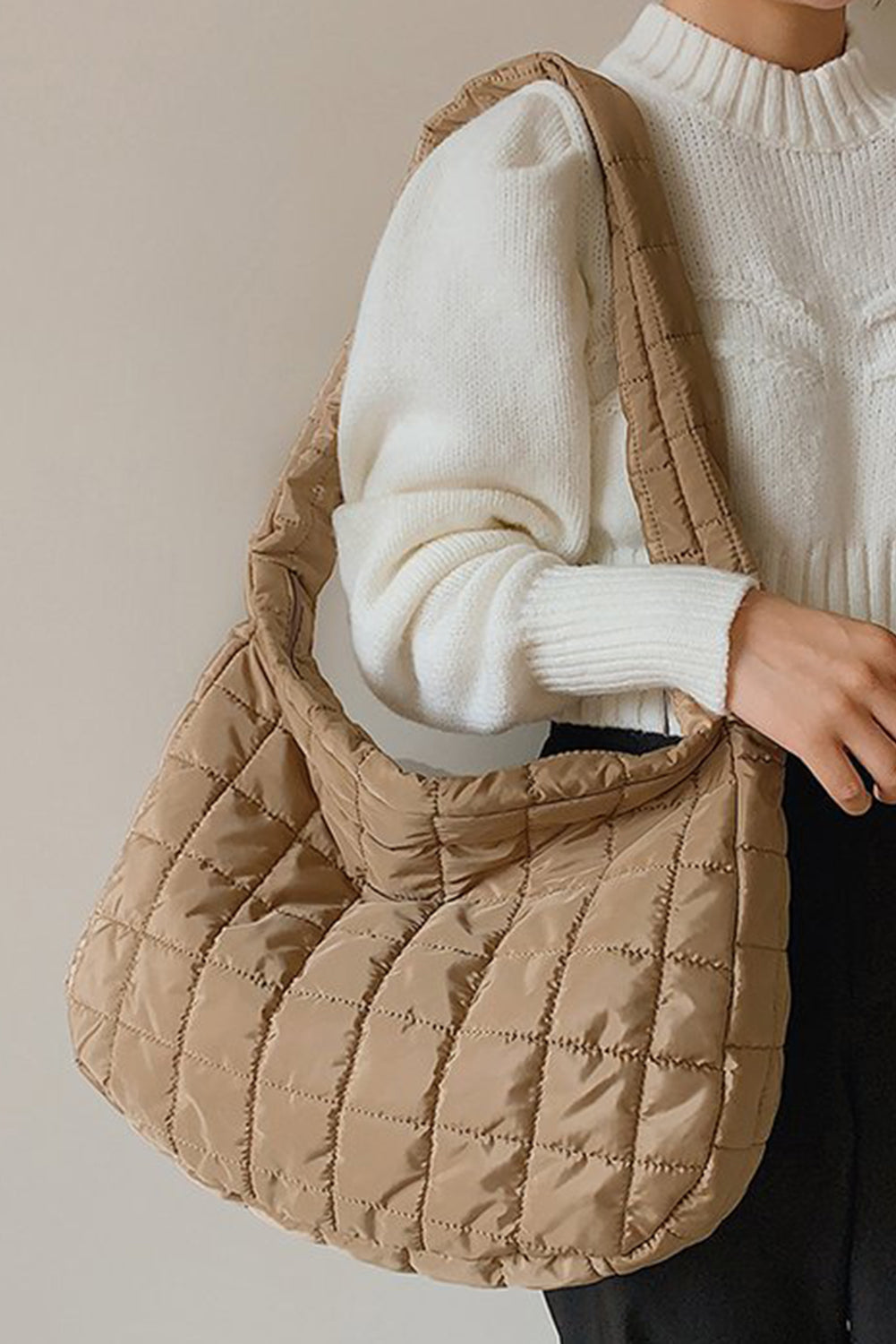 Light French Beige Puff Bag