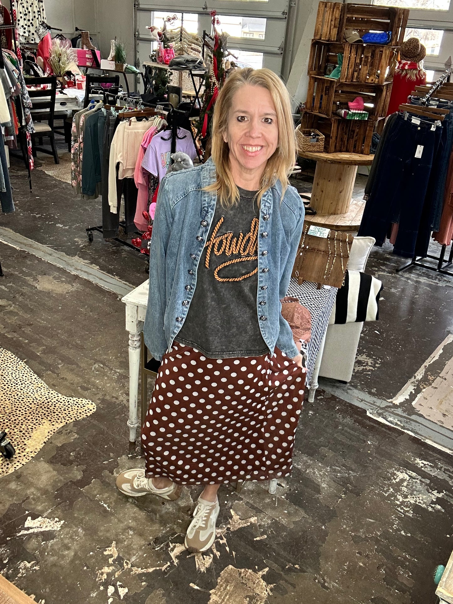 Dot Mesh Pretty Woman Skirt