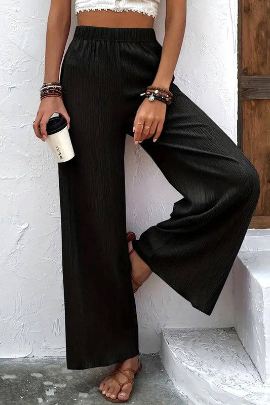 Black Krinkle Pants