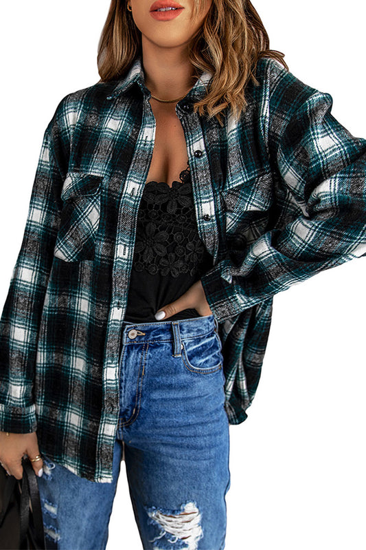 Green Plaid Shacket