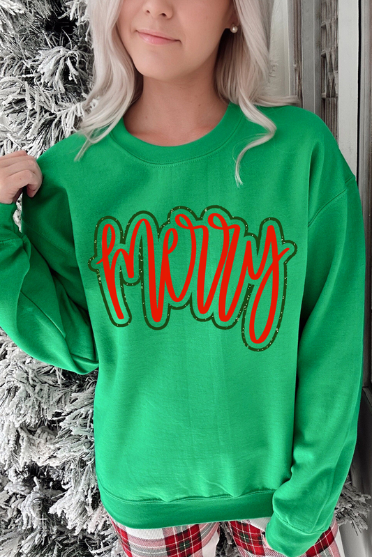 Green Merry Sweatshirt