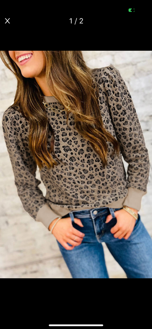 Khaki Leo Top