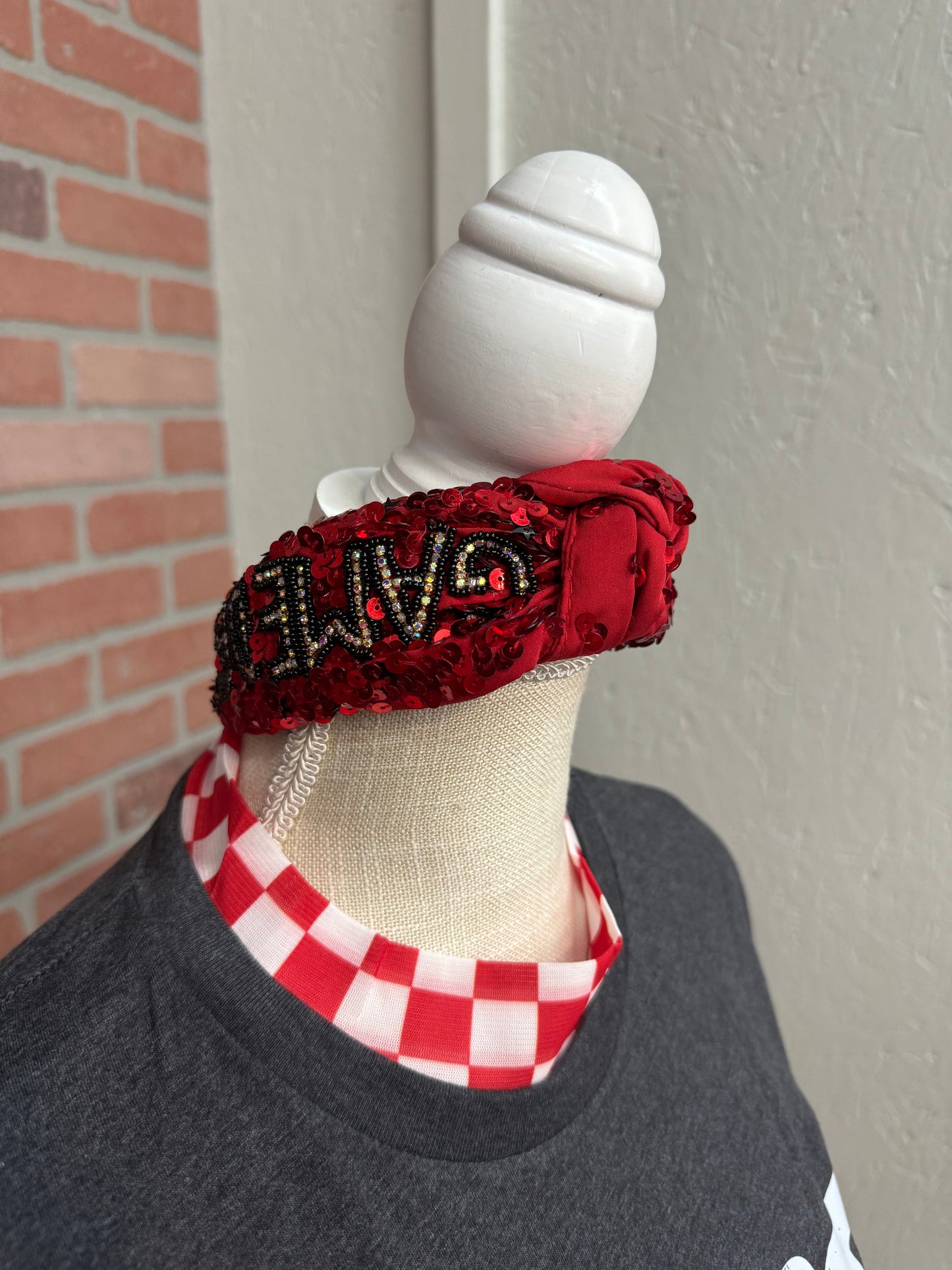 Red Game Day Headband