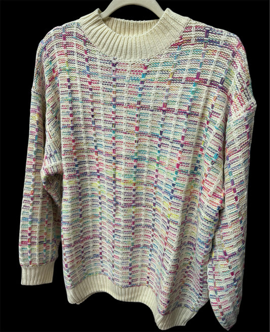 Ivory Multi Color Sweater