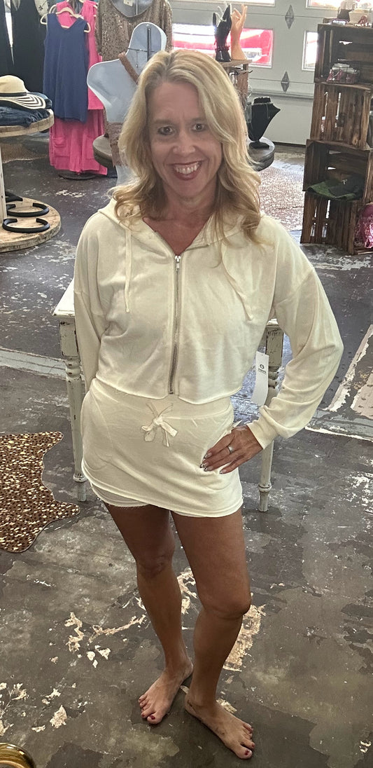 Asymmetrical Raw Hem Skort