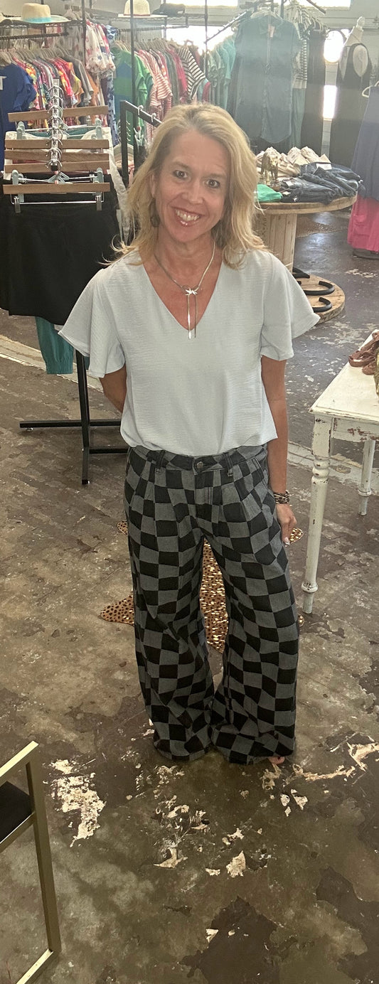 Checkered Jeans