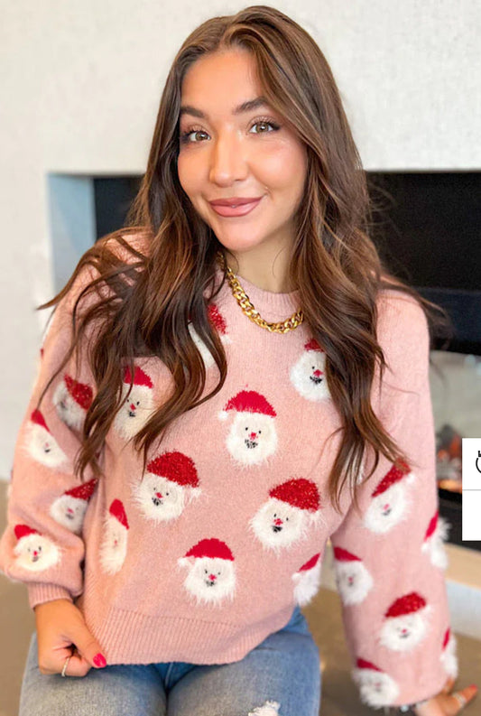 Glittery Santa Sweater