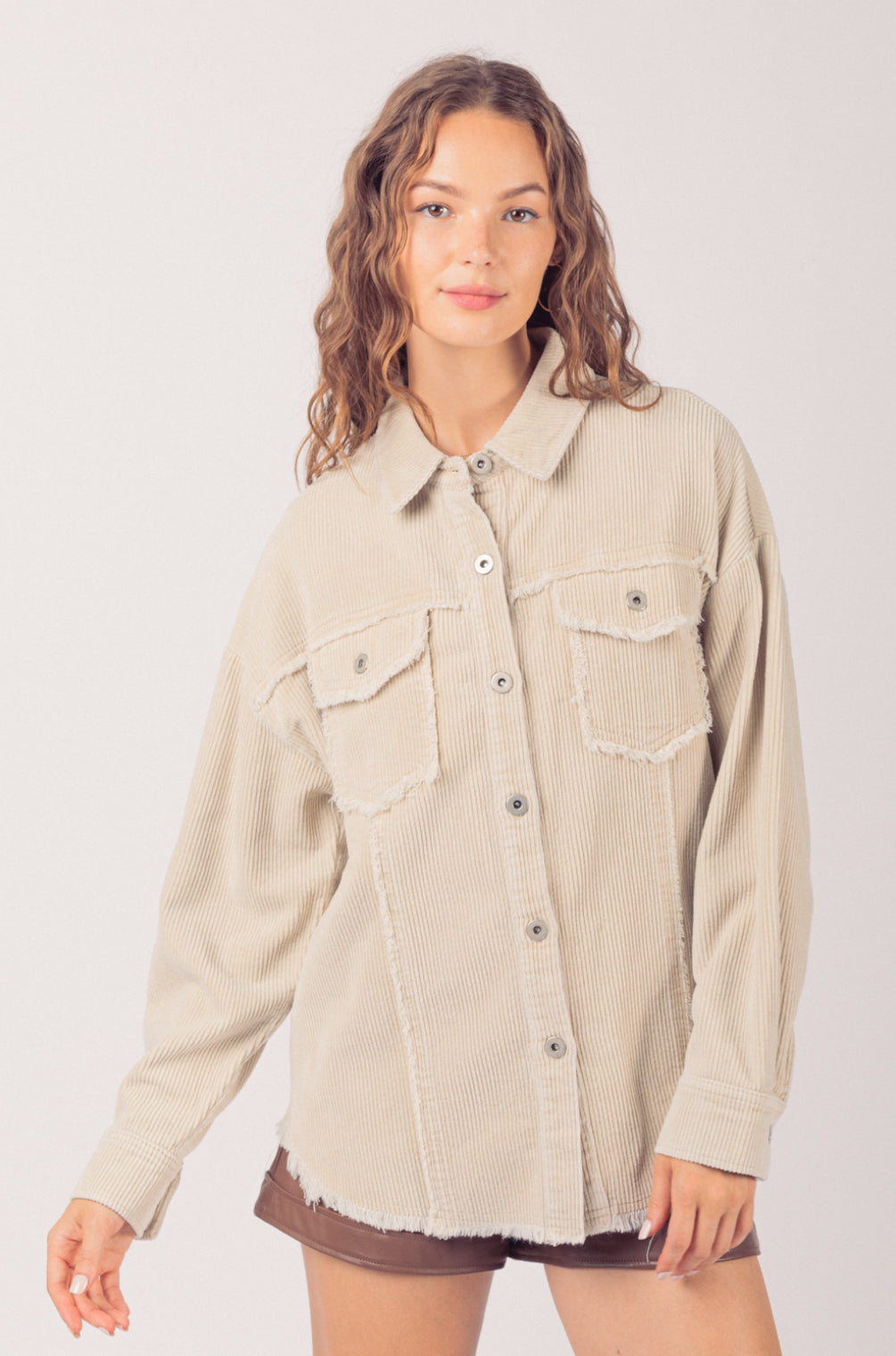 Oversized Washed Corduroy Shackelt