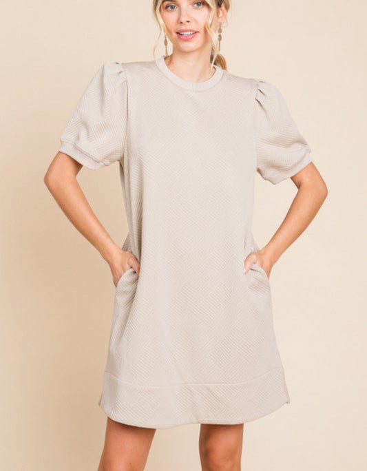 Textured Dress with Pockets