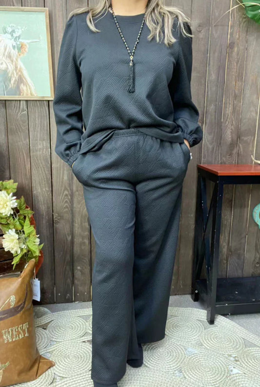 Black 2pcs lounge set