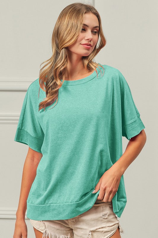 Jade Drop Shoulder Top