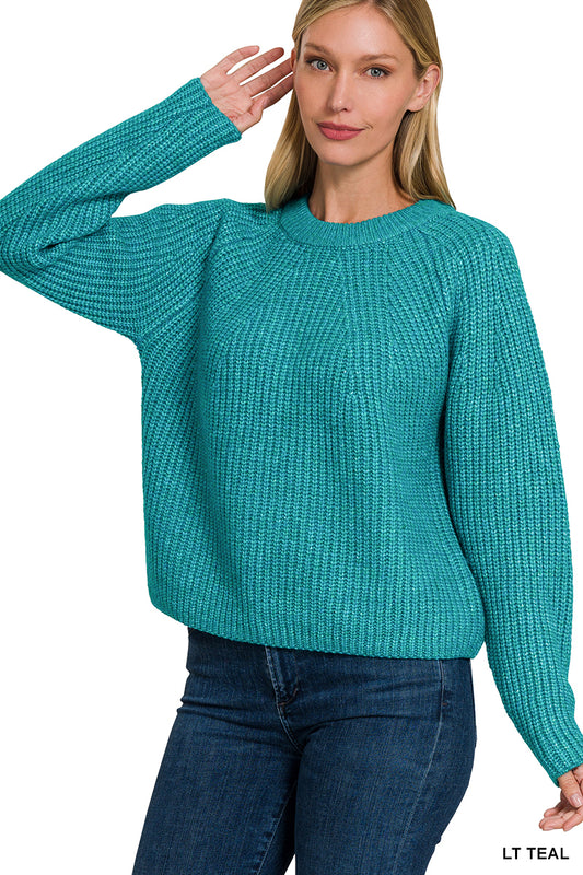 Teal Round Neck Sweater