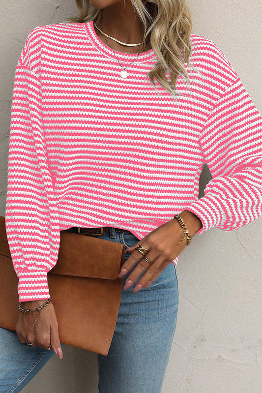 Pink Stripe LS Top