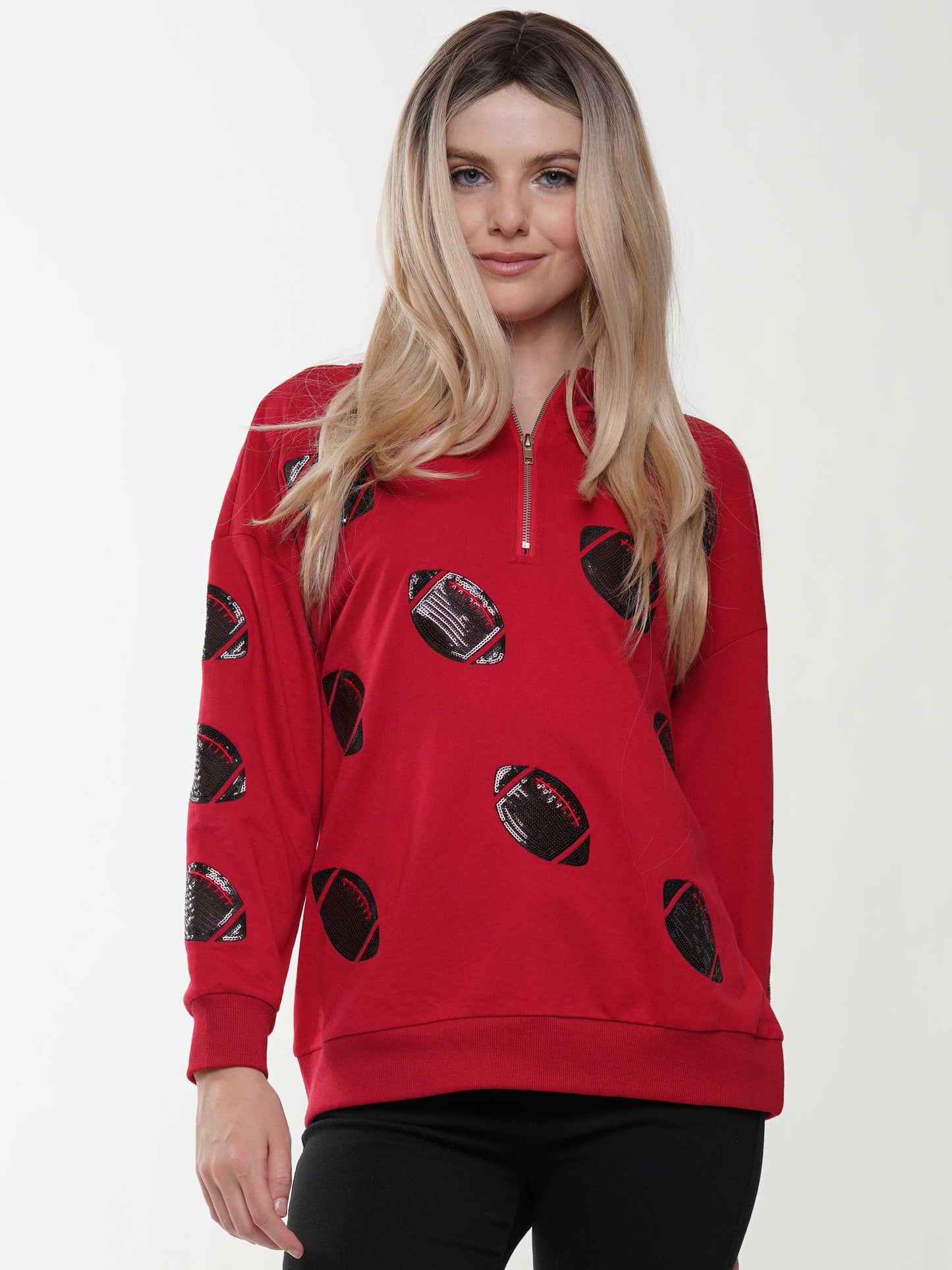 Football Sequin Hoodie