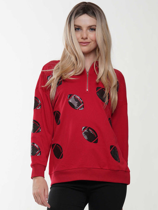 Football Sequin Hoodie