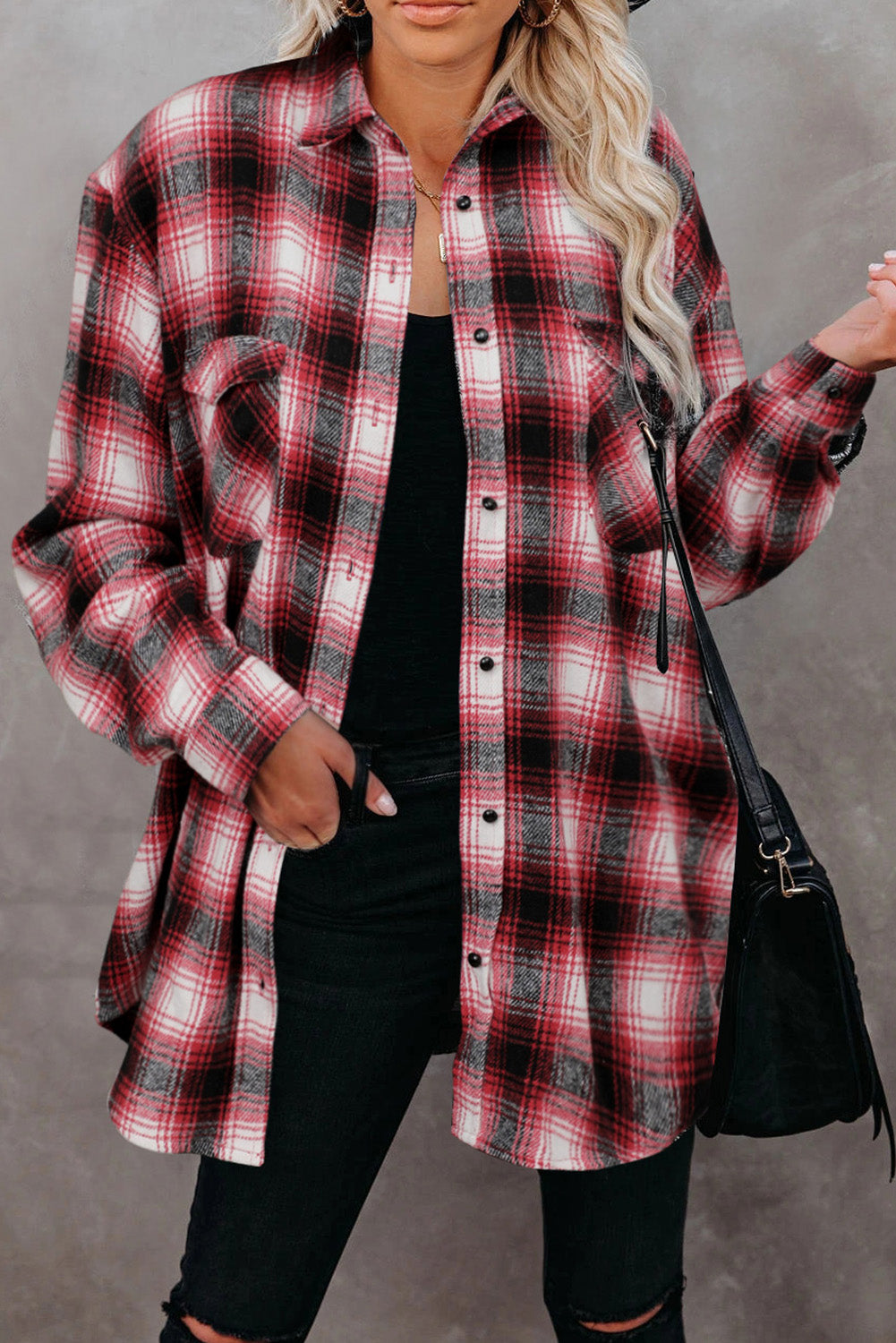 Red & Black Plaid Shacket