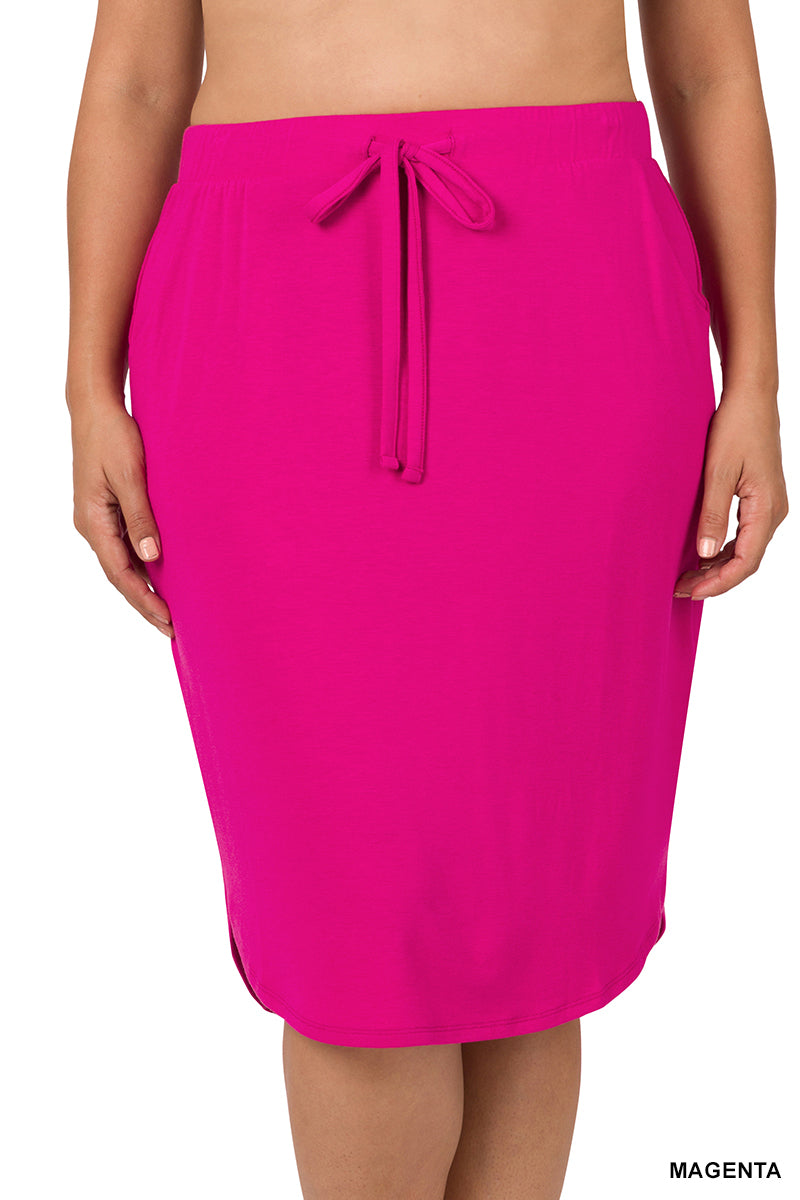 Plus Tulip Hem Skirt